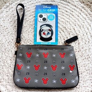 NWOT Disney Mickey Mouse Wristlet and Slim Phone Grip/Stand Combo